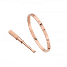 Pulsera Cartier Love SM con 10 diamantes en oro rosa