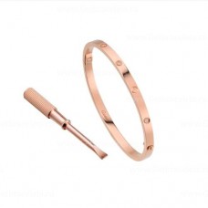 Cartier Love Pulsera SM con 6 Diamantes Versión Oro Rosa