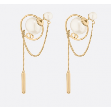 Dior Tribales CD Colgante Rectángulo Perla Blanca Damas Pendientes De Borla De Oro Amarillo Venta Australia E0956TRIRS_D301
