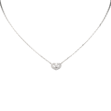 Colgante Corazón De Cartier Modelo Pequeño Oro Blanco Diamantes