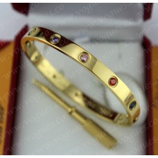 Pulsera Cartier Love Oro amarillo Diamantes de colores