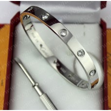 Pulsera Cartier Love Oro blanco 10 Diamantes