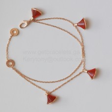 Pulsera BVLGARI Divas Dream de oro rosa con cornalina