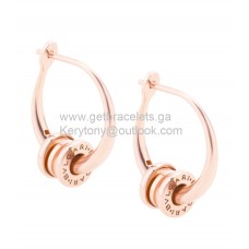 Pendientes de aro Bvlgari B.zero1 en oro rosa y oro blanco