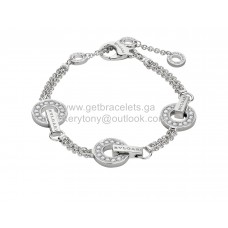 Pulsera Bvlgari BVLGARI con pavé completo de diamantes Copia en oro blanco