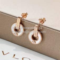 Pendientes Bvlgari BVLGARI Oro rosa con Nácar y Diamantes Calidad
