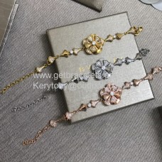 Pulseras Bvlgari Divas Dream Flower con diamantes Oro blanco-Oro amarillo-Oro rosa