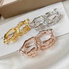 Pendientes Bvlgari Serpenti Viper con pavé de diamantes en 3 colores perfectos