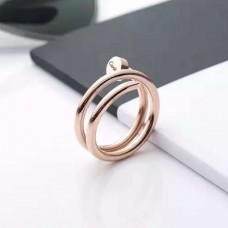 Anillo Cartier Juste Un Clou de oro rosa con doble clavo