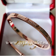 Pulsera Cartier Love SM Oro rosa con diamantes