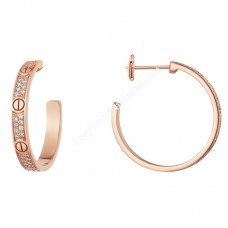 Pendientes Cartier Love Oro amarillo/Oro rosa/Oro blanco con diamantes