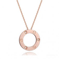 Collar con colgante Cartier Love en oro rosa con 3 diamantes
