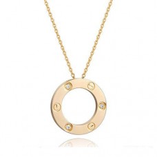 Collar con colgante Cartier Love en oro amarillo con 3 diamantes
