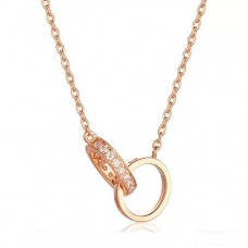 Collar Cartier Love Anillos De Oro Rosa Con Diamantes