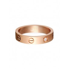 Cartier Love Wedding Bank Anillo de amor en oro rosa de 18 quilates con 1 diamante
