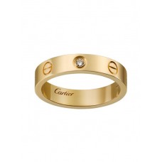 Cartier Love Wedding Band Anillo de amor en oro amarillo de 18 quilates con 1 diamante