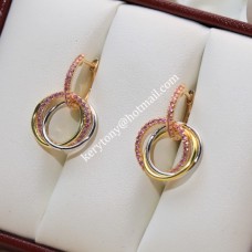 Pendientes Cartier Trinity Oro blanco/Oro amarillo con diamantes rosas Regalo