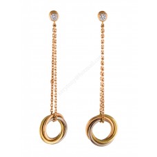 Pendientes Cartier Trinity con diamantes