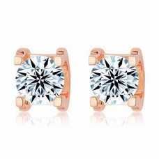 Pendientes Cartier C DE en oro rosa de 18 quilates con 1 diamante de talla brillante