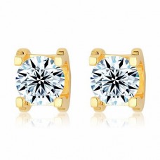 Pendientes Cartier C DE en oro amarillo de 18 quilates con 1 diamante de talla brillante