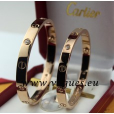  Pulsera Cartier Oro Rosa 4 Diamantes