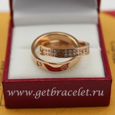 Anillo Cartier Love Oro Rosa Diamantes