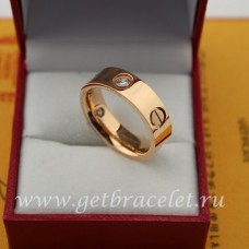 Anillo Cartier Love en oro rosa con 3 diamantes