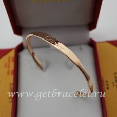 Pulsera abierta Cartier de oro rosa