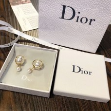 Dior Christian Dior Tribales Planet Pendientes De Oro Amarillo Y Perlas Para