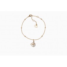Dior Perles de D??sir Pulsera con colgante de abeja pavimentada de perlas blancas para mujer Pulsera CD chapada en oro Malasia