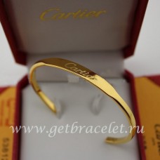 Pulsera abierta Cartier de oro amarillo
