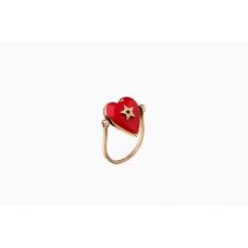 Anillo giratorio para mujer Dior Dioramour con diseño de estrella y corazón rojo en oro