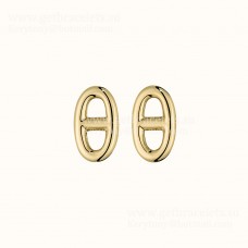 Pendientes Hermes Chaine DAncre en oro amarillo