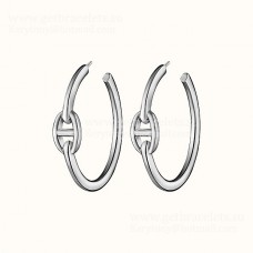 Pendientes Hermes Chaine DAncre Enchainee Plata/Oro amarillo/Oro rosa