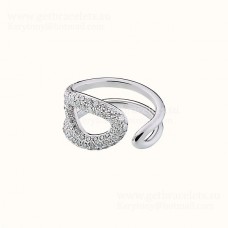 Anillo Hermes Chaine Dancre Punk Oro blanco con diamantes Oferta