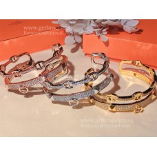 Hermes Collier de Chien Pulsera de doble capa Oro blanco/Oro rosa/Oro amarillo Lujo