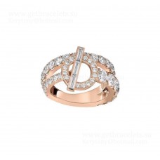 Hermes Echappee Anillo Doble Oro Rosa/Oro Blanco Venta Reino Unido