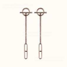 Pendientes Hermes Echappee Plata/Oro amarillo/Oro rosa