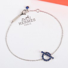 Pulsera Hermes Finesse con piedras preciosas de espinela azul en oro blanco
