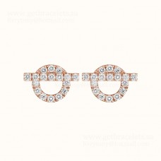 Pendientes Hermes Finesse de Oro rosa con Diamantes
