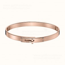 Pulsera Hermes Kelly de oro rosa