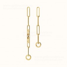 Pendientes Hermes Kelly Chaine Asimétricos Oro Rosa/Oro Blanco