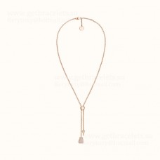 Collar Hermes Kelly Clochette con diamantes en oro rosa