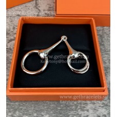 Anillo/hebilla para bufanda Hermes Mors en oro blanco