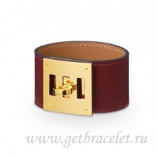 Hermes Kelly Perro Pulsera Café Con Oro