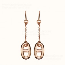 Pendientes Hermes Farandole Oro rosa/Oro blanco