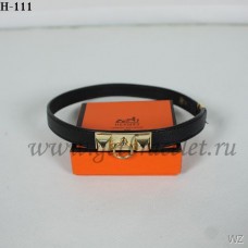 Pulsera Hermes Rivale de doble vuelta en oro negro