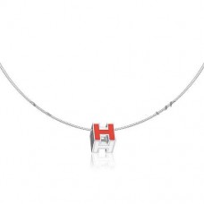 Collar Hermes Cage dH rojo en laca con oro
