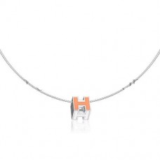 Collar Hermes Cage dH rosa en laca con oro