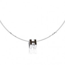 Collar Hermes Cage dH negro en laca con oro